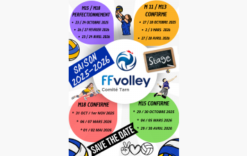 Les Stages départementaux pour Saison 2025 / 2026